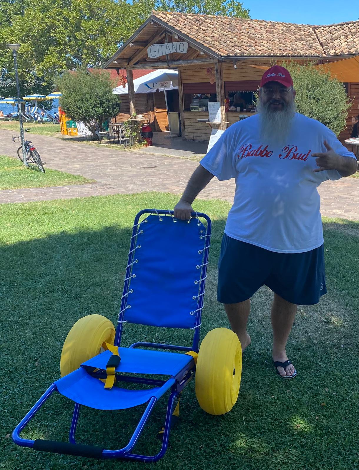 BabboBud con sedia mare inclusiva
